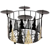Trendline Adventskranz Metall Ø 27 x 16 cm schwarz-gold