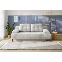 Jockenhöfer Schlafsofa JOCKENHÖFER GRUPPE "Til, B: 206 cm, Liegefl. 140x200 cm", beige (hellbeige), B:206cm T:98cm, Korpus: 95% Polyester, 5% Nylon;Kissen: 95% Polyester, 5% Nylon, Sofas, Schlafsofa, mit Bettfunktion & Bettkasten