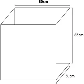 veriaffari.it Waschbecken mit Unterschrank 80 x 50 x 85 cm Weiß