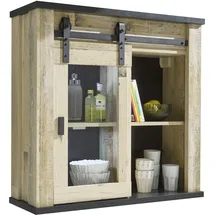Home Affaire Hängeschrank Sherwood mit Scheunentorbeschlag aus Metall, Höhe 90 cm beige