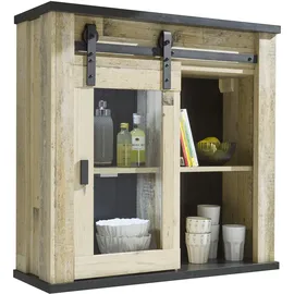 Home Affaire Hängeschrank Sherwood mit Scheunentorbeschlag aus Metall, Höhe 90 cm beige