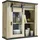 Home Affaire Hängeschrank Sherwood mit Scheunentorbeschlag aus Metall, Höhe 90 cm beige