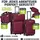 Juskys Athen Koffer-Set 5-tlg. bordeaux/rot
