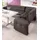 exxpo - sofa fashion Barista 197 x 82 x 265 cm Luxus-Microfaser langer Schenkel links taupe