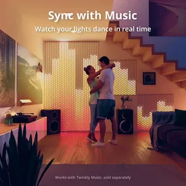 Twinkly Matrix RGB LED-Panel – 480 LEDs – 1 × 1 m – Transparent – App-gesteuert – Innenbereich – Smart Lighting - Silber/Transparent