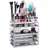 Relaxdays Kosmetikorganizer mit 6 Schubladen, 22 Fächer Make up Organizer, großer Kosmetiktower aus Acryl, transparent Standard