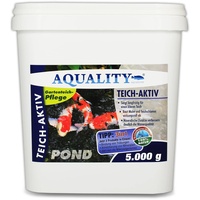 AQUALITY Gartenteich Teich-Aktiv 3in1 (Langfristig klarer Gartenteich - baut Mulm und Teichschlamm ab - verbessert deutlich die Wasserqualität), Inhalt:5 kg