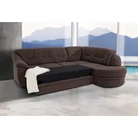 sit&more Ecksofa Savoni L-Form, wahlweise mit Bettfunktion braun
