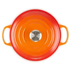 Le Creuset Signature Bräter 24 cm rund ofenrot