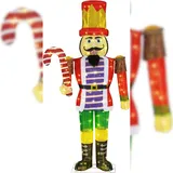 Costway Nussknacker Figur 170 cm Metall 1 St rot