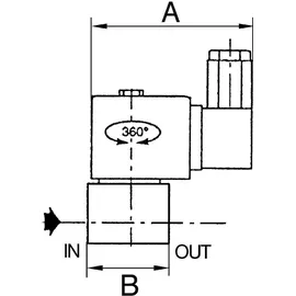 Riegler 3/2-Wege-Magnetventil Rp 1/4 NBR