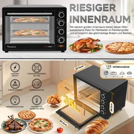 TurboTronic Minibackofen schwarz