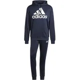 Adidas Herren Sportswear French Terry Hooded Track Suit, semi lucid blue/black, XS