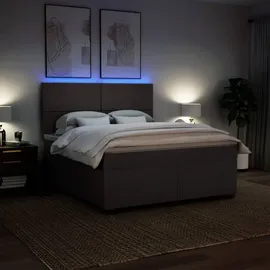 vidaXL Boxspringbett 180 x 200 cm Dunkelbraun