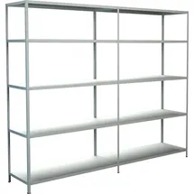 SCHULTE Regalwelt Schulte Set 1 Steckregal und 1 Anbauregal Weiß 200 cm x 240 cm x 50 cm
