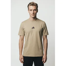 adidas ESSENTIALS SMALL LOGO SINGLE JERSEY braun M