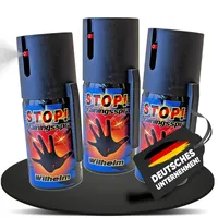 3 Dosen Wilhelm Pfefferspray Tierabwehr Selbstverteidigung CS Gas KO Spray hochdosiert (ca. 2 Mio. Scoville) effektives Verteidigungsspray (Jet Training, 40 ml)