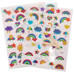 Transferfolien "Regenbogen" 120 Stück (pro Set 120) Bastelbedarf Verzierung & Dekorationen