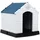Costway Hundehütte Hundehaus Blau & Weiß 70 x 65 x 71.5 cm