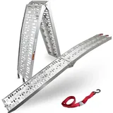 BITUXX klappbare Aluminium Auffahrrampe 2,28m Verladeschiene 340kg klappbar Auto Kfz