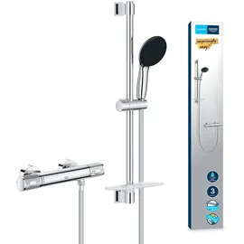 Grohe Precision Feel Aufputz-Duscharmatur mit Thermostat Chrom 34791001