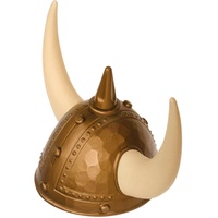 Wikingerhelm mit Hörner Wikinger Helm gold Hörnerhelm Kriegerhelm Nordmänner