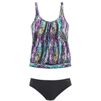LASCANA Tankini Damen Schwarz/Mehrfarbig 54