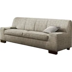 3-Sitzer DOMO COLLECTION "Norma Top, elegant und modern, flache Armlehnen, komfortabel", beige, B:212cm H:77cm T:90cm, Sofas
