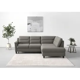 sit&more Ecksofa SIT & MORE "Farö L-Form", braun (schlamm), B:251cm H:90cm T:187cm, Sofas, Ecksofa, inklusive Federkern, wahlweise mit Bettfunktion und Bettkasten
