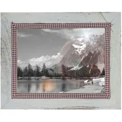 Mendler Bilderrahmen T247, Fotorahmen Wand-Rahmen, 19x24cm Shabby-Look Landhaus ~ weiß
