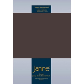 JANINE Topper-Spannbetttuch 5001 Jersey 180 x 200 - 200 x 220 cm dunkelbraun