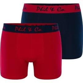 Phil & Co. Berlin 2er-Set: Boxershorts in Rot | S