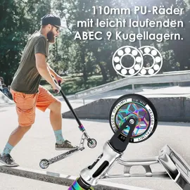 Kesser KESSER® Stunt Scooter GT-Limit 360° Lenkung Funscooter Stuntscooter mit Ständer ABEC 9 Kugellagern, 110 mm PU Räder Kickscooter Tretroller Cityroller Trick Roller für Kinder Erwachsene