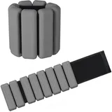Jumpeak Gewichtsmanschette Gewichtsmanschette,Silikon,Handgelenk-Fußgelenkgewichte, (Set, 454g,907g,1633g,Klettverschluss,Mehrere Farben), 454g,907g,1633g,Klettverschluss,Mehrere Farben grau
