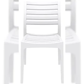 CLP Ares Gartenstuhl 48 x 58 x 82 cm weiß 2er Set
