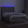 vidaXL Boxspringbett mit Matratze & LED Hellgrau 140x200 cm Stoff