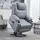 Homcom Fernsehsessel mit Aufstehhilfe Elektrisch, Relaxsessel mit Massagefunktion, Liegefunktion, Ruhesessel mit Becherhalter, Fernbedienung und