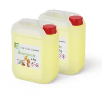 Fuduu Sicherheitsbrennpaste - 4 KG Kanister, Circa 2-3 Stunden Brenndauer bei 200g, geruchslos und rückstandsfrei. Ideal für Fondue und Chafing Dish Speisewärmer - 2 x 4 kg Kanister