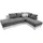 luma-home Ecksofa-Dauerschläfer, Weiß, Hellgrau, & Couches, Wohnlandschaften, Ecksofas