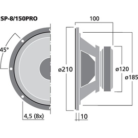 Monacor SP-8/150PRO