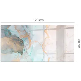 Tulup Kaminbodenplatte Hitzebeständig 120 x 60 cm Abstraktes fließendes Muster