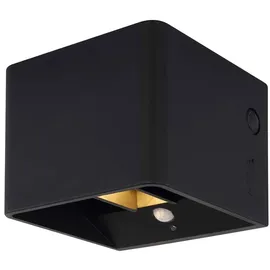 GLOBO Wandleuchte schwarz Akku Magnet USB verstellbar, 1x LED 1W 50Lm warmweiß, LxBxH 10,1x10,1x8 cm, 2er Set