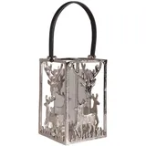 deluke Laterne Aluminium 31x23,5x20 cm 1 Stück Silber