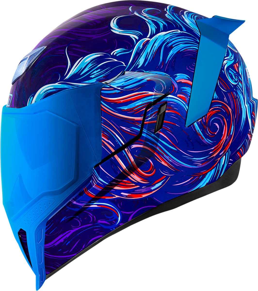 Icon Airflite Betta, Integralhelm - Blau/Lila/Hellblau - M