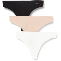 Tommy Hilfiger Damen 3P Thong Tangahöschen, Black/White/Misty Blush, M - M