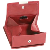 LEAS Wiener-Schachtel mit großer Kleingeldschütte, Echt-Leder, rot/cherry Special Edition