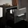 inn.furn Badezimmer Unterschrank 30 x 79 cm Schwarz Hochglanz