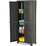 Kreher Kunststoffschrank 'STAR' mit 3 Einlegeböden in Schwarz