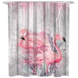 WCShop24 Duschvorhang Flamingo 180 x 200 cm