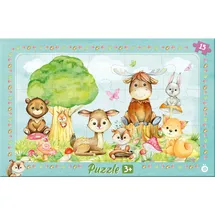 Trötsch Verlag Rahmenpuzzle Waldfreunde 30x19 cm